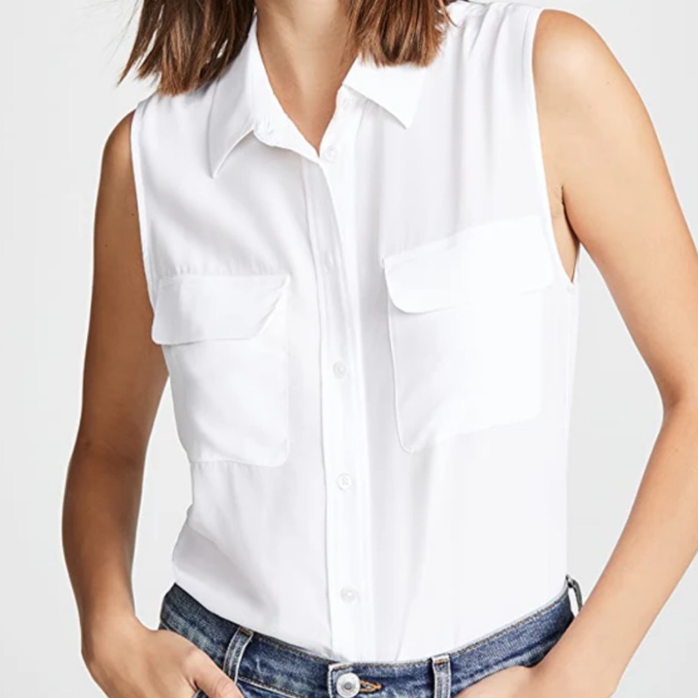Equipment Sleeveless Slim Signature Top